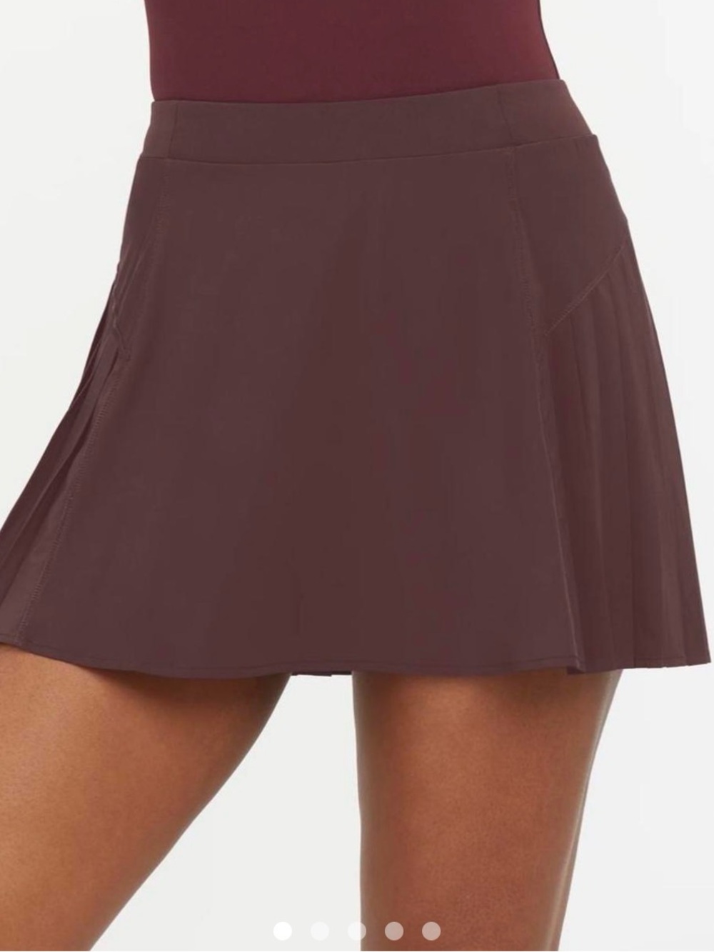 SPANX plum pleated Skirt